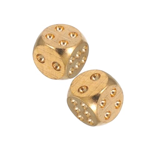 Toddmomy 2 Stück Brass Würfel Solide Metallwürfel für Pub und Bar Unterhaltungsspielzeug für Partys und Brettspiele Toddmomy 2 Stück Brass Würfel Solide Metallwürfel für Pub und Bar Unterhaltungsspielzeug für Partys und Brettspiele von Toddmomy