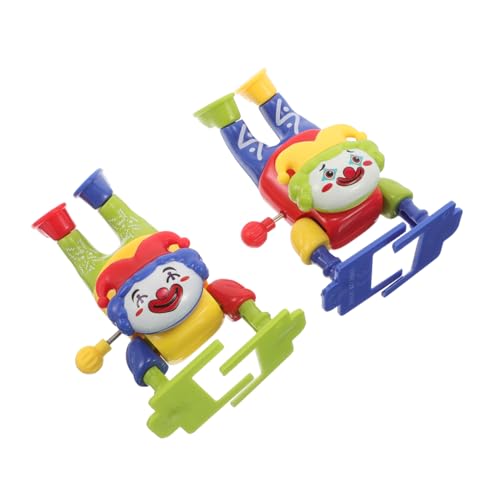 Toddmomy 2 Stück Clown Aufziehspielzeug Walk Clown Retro Sammlerstück Aufzieh Halloween Dekoration Aufzieh Clown Antikes Clown Springspielzeug Uhrwerkmechanismus von Toddmomy