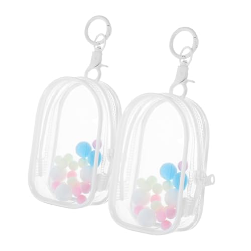 Toddmomy 2 Stück Display-Aufbewahrungstasche Taschendisplay Figuren-präsentationstasche Mit Schlüsselanhänger Transparente Figuren-präsentationstasche Tasche Schlüsselanhänger PVC von Toddmomy