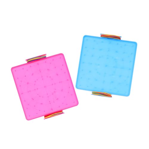 Toddmomy 2 Stück Doppelseitiges Geoboard Teiliges Kunststoff Lernbrett Mathe Manipulatives Pädagogisches für Grundschule Stem Unterricht von Toddmomy