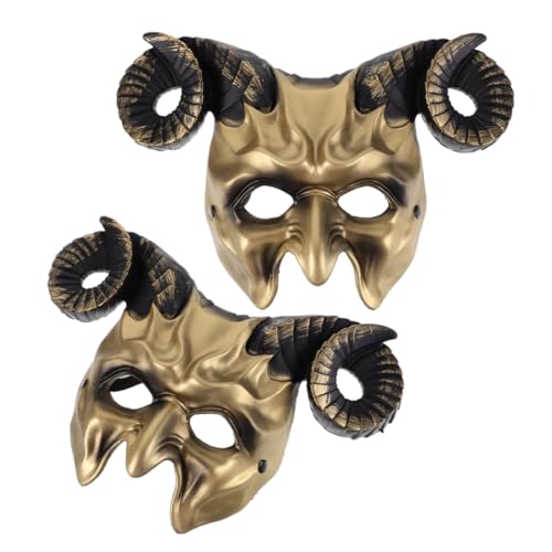 Toddmomy 2 Stück Einzigartige Halbgesichtsmaske für Halloween Feiern und Maskeraden Tierkostümzubehör für Festival Cosplay und Feiertagsveranstaltungen von Toddmomy