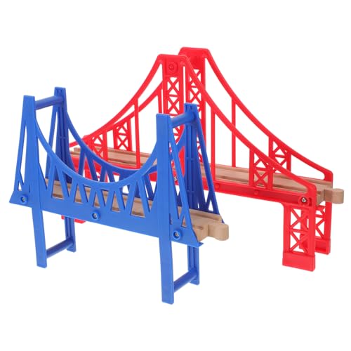 Toddmomy 2 Stück Eisenbahnbrücke Modell Zugzubehör DIY für Gleisbau Leichtes und Sicheres Material Einfache Installation für Kreative Bahnlandschaften von Toddmomy