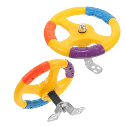 Toddmomy 2 Stück Fahrzeuglenkrad Lenkräder Mini Simulation Mit Für Kleine Fahrten Spiellenkrad Schaukelrad Kleine Runde Schaukelscheiben Schaukelscheibe Aus Kunststoff von Toddmomy