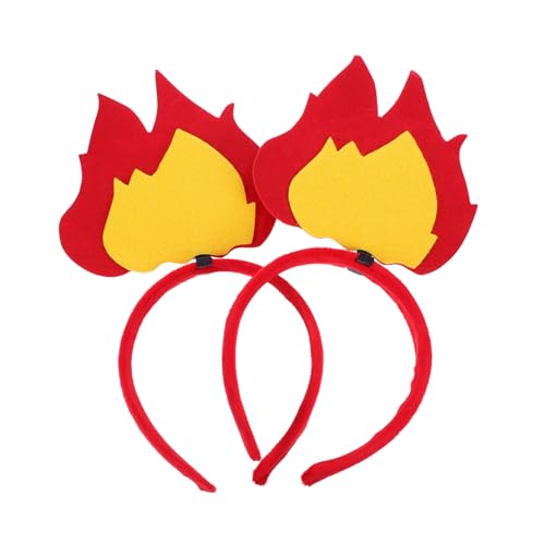 Toddmomy 2 Stück Feuer Flammen Haarband Leichtes Kostüm Haaraccessoire für Halloween Karneval und Themenpartys Einzigartiges Flammen Design für Frauen und Mädchen von Toddmomy