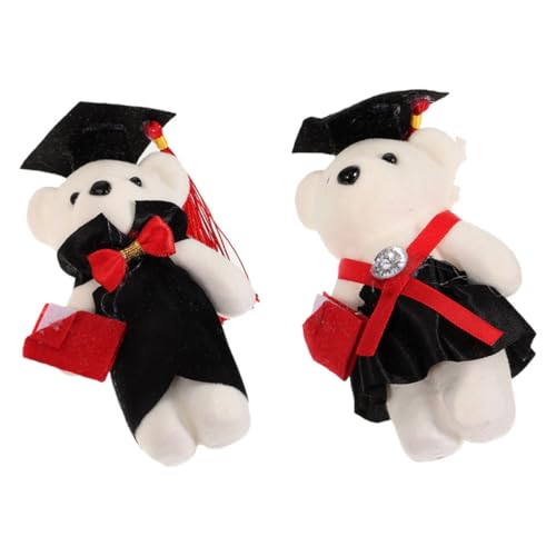 Toddmomy 2 Stück Graduation Bear Kuscheltier Weiche Plüschbären Puppen Niedliche Cartoon Abschlussgeschenke Dekorative Stofftiere für Abschlussfeier als für Bestandene Prüfung von Toddmomy