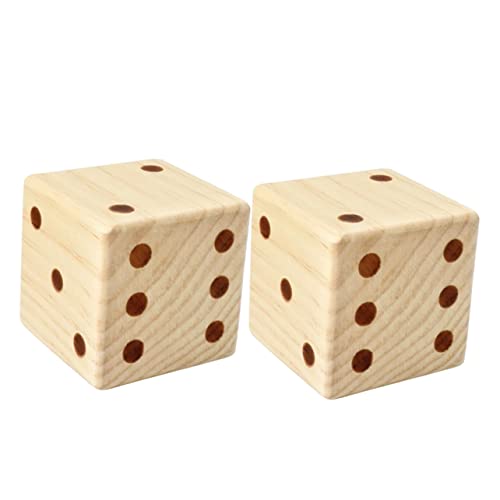 Toddmomy 2 Stück Große Holzspielwürfel Runde Ecken Tragbare Spielwürfel für Brettspiele Party und Lernspiele Leicht und Handlich Toddmomy 2 Stück Große Holzspielwürfel Runde Ecken Tragbare Spielwürfel für Brettspiele Party und Lernspiele Leicht und Handlich von Toddmomy