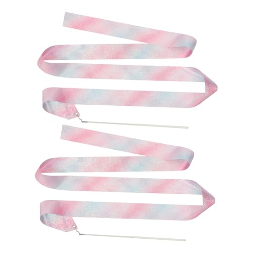 Toddmomy 2 Stück Gymnastik Streamer Rhythmische Gymnastik Band Stick Tanz Gymnastik Band Twirling Gymnastik Ausrüstung Tanzband Rosa Für Mädchen Party Bänder Polyester von Toddmomy