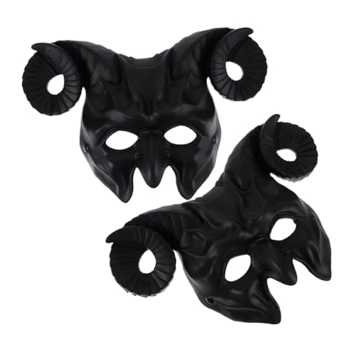 Toddmomy 2 Stück Halbe Tiermaske für Halloween Party und Karneval Leichtes Cosplay Zubehör für Festivals und Feiern von Toddmomy