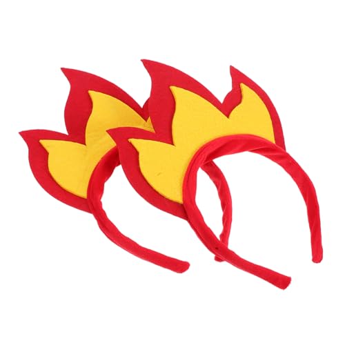 Toddmomy 2 Stück Halloween Feuerkopfband Filz Feuerförmiges Haarband für Karneval Rave Party Cosplay Kostüm Zubehör von Toddmomy