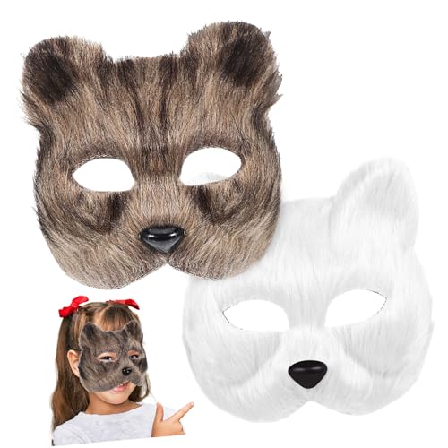 Toddmomy 2 Stück Halloween Fuchsgesichtsmaske Realistisches Kuscheliges Cosplay Tiermaske mit Elastischem Band für Erwachsene für Karneval Maskerade und Party Toddmomy 2 Stück Halloween Fuchsgesichtsmaske Realistisches Kuscheliges Cosplay Tiermaske mit Elastischem Band für Erwachsene für Karneval Maskerade und Party von Toddmomy