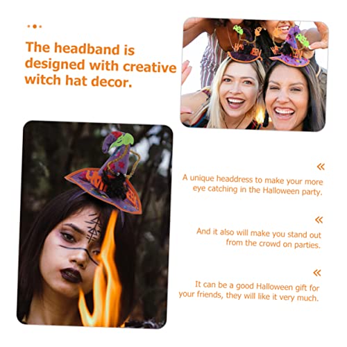 Toddmomy 2 Stück Halloween Hexenhut Haarreif mit Hexenhut Design für Frauen und Mädchen Halloween Party Kostüm Zubehör für Cosplay Motto und Dress Up Partys von Toddmomy