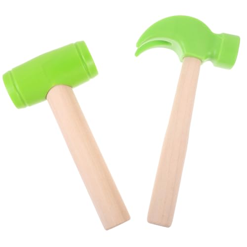 Toddmomy 2 Stücke Kinder Hammer Spielzeug Holz Hämmern für Kleinkinder Pädagogisches Rollenspiel Spielzeug für Jungen und Mädchen von Toddmomy