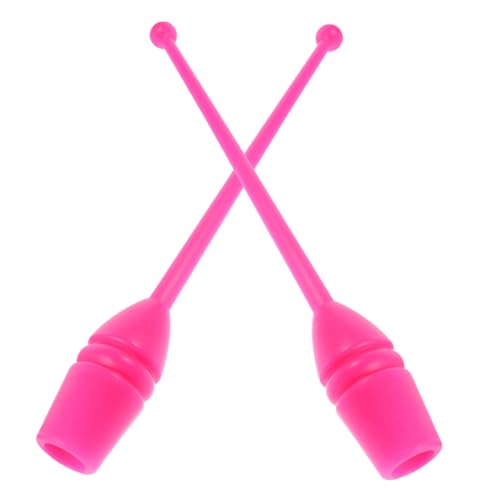 Toddmomy 2 Stück Harzstab Gymnastikkinder Farbige Calisthenics-Stange Stock ausführen Gleichgewicht Rhythmische Gymnastikstange für Erwachsene dekorativer Stab Plastik Rosy von Toddmomy