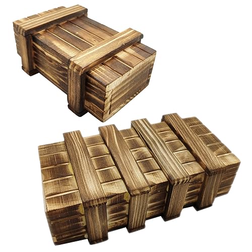 Toddmomy 2 Stück Holz Puzzle Box Teiliges mit Geheimfach Sicheres Holzmaterial Fördert Denkfähigkeit für Jugendliche und Eltern Junge Mädchen Spiele von Toddmomy