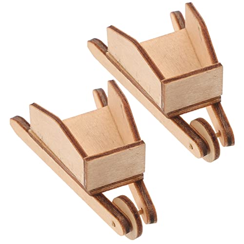 Toddmomy 2 Stück Holz Schubkarre Dekorative Puppenhaus Zubehör für DIY Mini Landschaftsmodelle Tischdekoration und Gartendekoration aus Natürlichem Holz Toddmomy 2 Stück Holz Schubkarre Dekorative Puppenhaus Zubehör für DIY Mini Landschaftsmodelle Tischdekoration und Gartendekoration aus Natürlichem Holz von Toddmomy