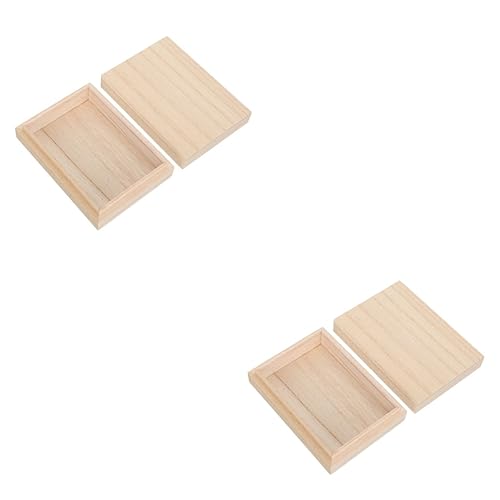 Toddmomy 2 Stück Holz Spielkartenbox Poker Karten Aufbewahrungskoffer mit Deckel Staubschutz Robust und Kompakt für Spielkarten und Kleinteile Geschenkidee von Toddmomy