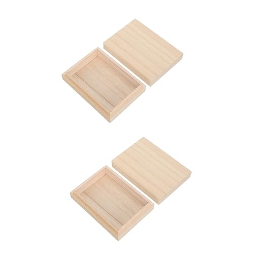 Toddmomy 2 Stück Holz Spielkartenbox mit Glattem Rand Stabiler Pokerkarten Aufbewahrungskoffer Universelle Kartendose für Spielkarten Geschenkidee Praktischer Organizer für Karten und von Toddmomy