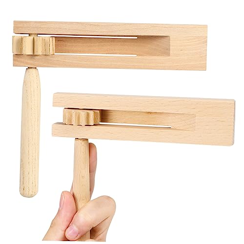 Toddmomy 2 Stück Holzratsche Musikinstrumente Pädagogisches Rhythmus Instrument für Frühe Bildung für Jungen und Mädchen Fördert Musikalisches Talent und Gehörbildung von Toddmomy