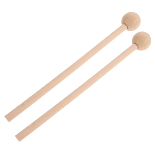 Toddmomy 2 Stück Holzschlägel für Xylophon und Glockenspiel Percussion Sticks mit Holzgriff für Musikunterricht Kindergärten Fördert Musikalische Entwicklung und Klangvielfalt von Toddmomy