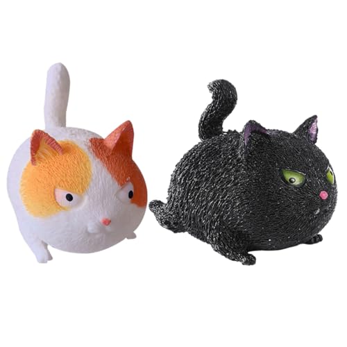 Toddmomy 2 Stück Katzen Stress Relief Niedliche Quetschfigur zum Drücken Entspannendes Fidget Toy Handliches Anti Stress für Erwachsene Angst und Anspannung Toddmomy 2 Stück Katzen Stress Relief Niedliche Quetschfigur zum Drücken Entspannendes Fidget Toy Handliches Anti Stress für Erwachsene Angst und Anspannung von Toddmomy