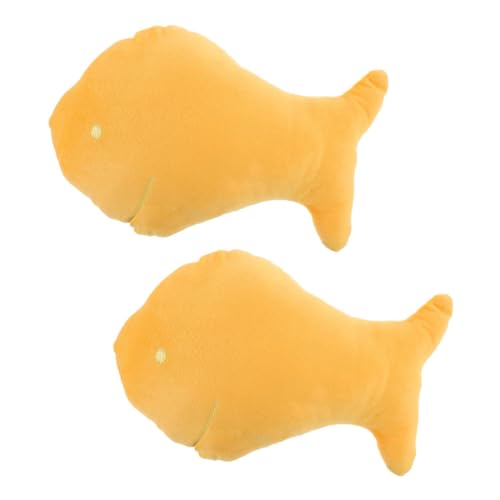 Toddmomy 2 Stück Kleines Gelbes Croaker-puppenkissen Kissen in Fischform Fisch-wurfskissen Ästhetische Wurfkissen Kissen Stofftier Tierwurfkissen Lustige Stofftiere Tierkissen Plüsch Yellow von Toddmomy