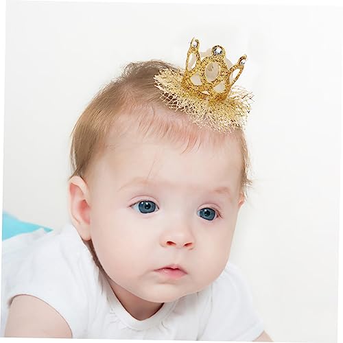 Toddmomy 2 Stück Kronen Haarspangen aus Spitze Süße Haarklammern für Geburtstag Party und Sichere und Langlebige Haarschmuck Clips in Silber und Gold von Toddmomy
