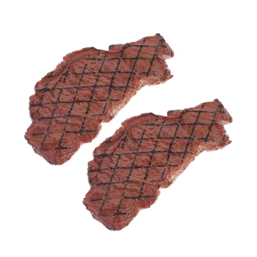 Toddmomy 2Stücke Simuliertes Steak Spielzeug für Kinder Realistisches Plastiksteak für Grill und Dekoration Lebendiges Lebensmittelmodell für Party und Fotografie Toddmomy 2Stücke Simuliertes Steak Spielzeug für Kinder Realistisches Plastiksteak für Grill und Dekoration Lebendiges Lebensmittelmodell für Party und Fotografie von Toddmomy