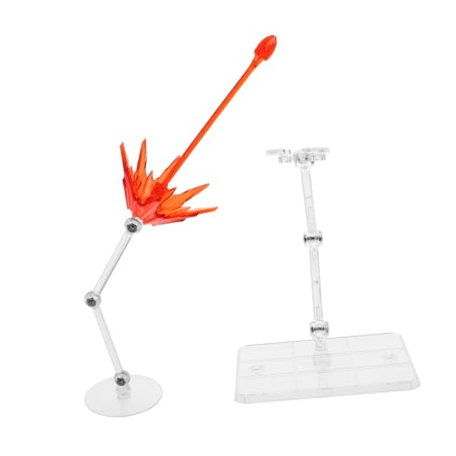 Toddmomy 2 Stück Laserenergie-Ornamente Actionfigur Steht Kleiner Modellständer Charaktermodell Bjd-Ständer Modell-Aktionsbasis Effektteile für Actionfiguren Figurenständer Plastik rot von Toddmomy