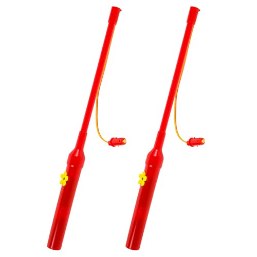 Toddmomy 2 Stück Laternenstab Glühbirnen Aus Kunststoff Für Bastelzwecke Led-lichterketten Handstablampe Laternenstöcke Glühstäbe Zum Elektrischen Wandfischen Led Lichtschlauch Rot Plastik von Toddmomy