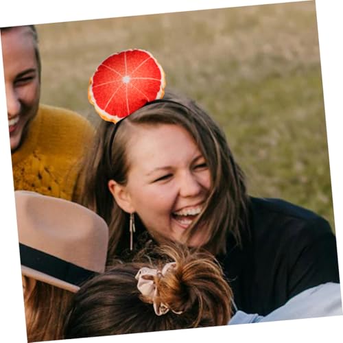 Toddmomy 2 Stück Lustiges Plüsch Grapefruit Haarbänder für Party Cosplay Karneval Weiche Vielseitige Kopfbedeckung mit Fruchtigem Design für Geburtstage und Kostümfeste von Toddmomy