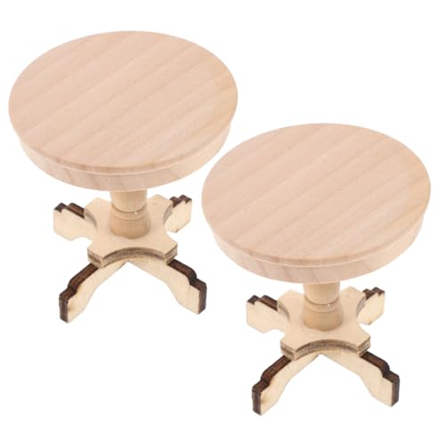 Toddmomy 2 Stück Maßstab Holz Beistelltisch Rund für Puppenhaus Dekoration Leicht und Detailgetreu für Sammlungen und Kreative Gestaltung Toddmomy 2 Stück Maßstab Holz Beistelltisch Rund für Puppenhaus Dekoration Leicht und Detailgetreu für Sammlungen und Kreative Gestaltung von Toddmomy
