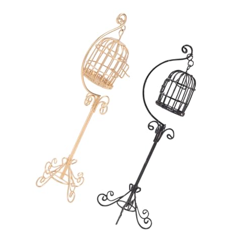 Toddmomy 2 Stück Maßstab Metall Offen Dekoratives Puppenhaus Möbel mit Stand Realistische Details Vielseitig für Miniatur Schlafzimmermöbel und Fotorequisiten Geeignet von Toddmomy