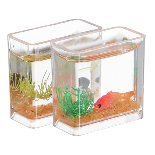 Toddmomy 2 Stück Maßstab Realistisches Fischbecken Ornament mit Harzfisch-Figuren in Orange und Schwarz für Puppenhaus Dekoration Toddmomy 2 Stück Maßstab Realistisches Fischbecken Ornament mit Harzfisch-Figuren in Orange und Schwarz für Puppenhaus Dekoration von Toddmomy