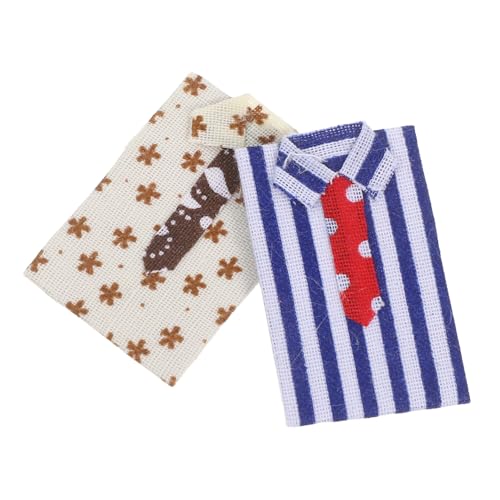 Toddmomy 2 Stück Maßstab für Puppenhaus Figuren Authentisches Robustes Stoffkleidungszubehör für Dioramen Sammler Displays von Toddmomy