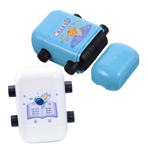 Toddmomy 2 Stück Mathematik Rollstempel Langlebiger Kunststoff Roller Stempel mit Automatischer Ölabgabe Kompakt für Addition und Subtraktion als Schülerzubehör für Grundschule von Toddmomy