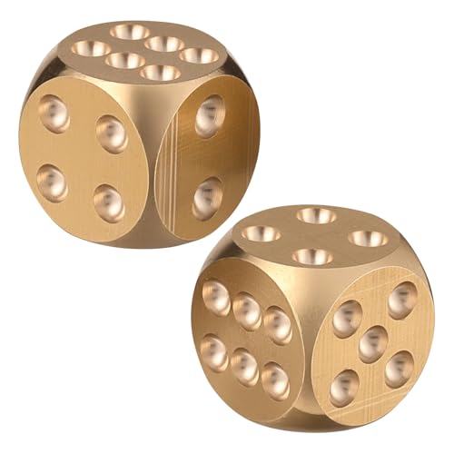 Toddmomy 2 Stück Messingwürfel Solide Metallwürfel für Spiele Barbedarf und Unterhaltung für Poker und Gesellschaftsspiele Toddmomy 2 Stück Messingwürfel Solide Metallwürfel für Spiele Barbedarf und Unterhaltung für Poker und Gesellschaftsspiele von Toddmomy