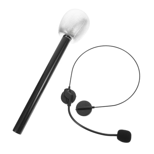 Toddmomy 2 Stück Mikrofon Kostüm Headset für Konzerte und Kostümpartys Fake Mikrofon für Erwachsene für Cosplay und Bühnenaufführungen von Toddmomy