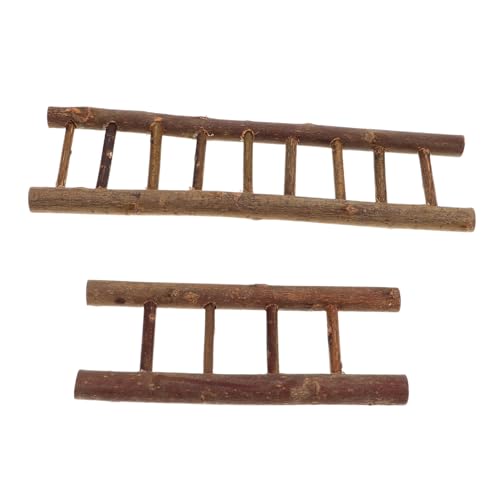 Toddmomy 2 Stück Mini Holzleiter Puppenhaus Minileiter DIY Leiterzubehör DIY Landschaftsleiter Miniatur Trittleiter Miniatur Hauszubehör Feengartenmöbel Hellbraun von Toddmomy