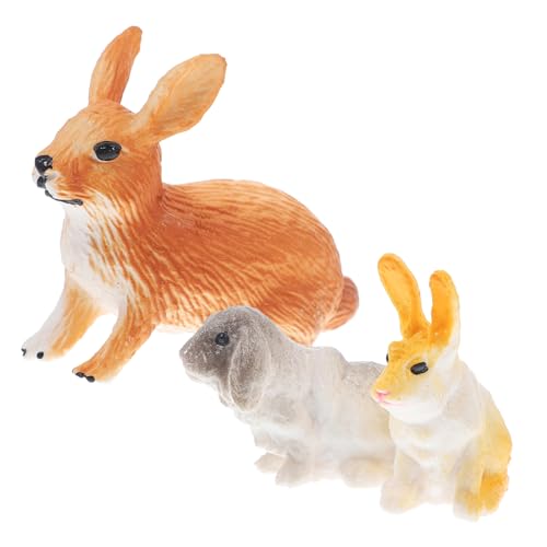 Toddmomy 2 Stück Mini Kaninchen Modell Lebensnahe Deko Figur für Tisch und Garten Kawaii Hase als Lernspielzeug für Dekoration im und Außenbereich von Toddmomy
