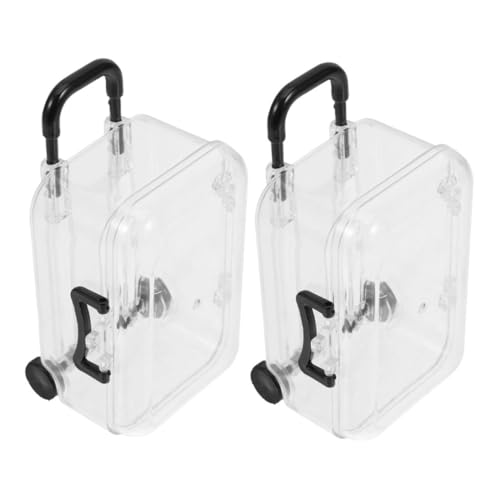 Toddmomy 2stücke Mini Koffer Für Puppen Und Spielzeug Klare Aufbewahrungsbox Stabil Und Platzsparend Für Partys Und Dekoration Transparent von Toddmomy