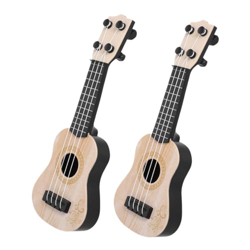 Toddmomy 2 Stück Mini Saitige Spielzeuggitarre Bildungsinstrument für Kleinkinder und Anfänger Leicht und Tragbar für Reisen und Outdoor Spaß von Toddmomy