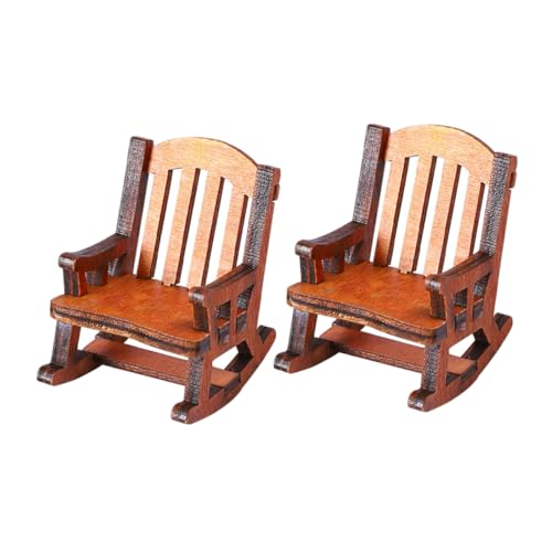 Toddmomy 2 Stück Mini Schaukelstühle Aus Holz Möbel Heimdekoration Stühle Schaukelstuhl Dekoration Mini Schaukelbett Spuk Puppenhaus Zubehör Mini Schaukelstuhl Zum Basteln von Toddmomy