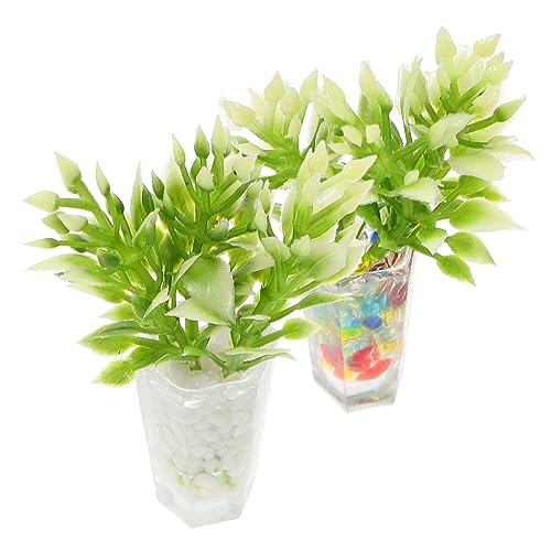 Toddmomy 2stücke Mini Künstliche Pflanzen Miniatur Pflanze Für Puppenhäuser Und Deko Lebensnahe Kunstpflanzen Für Tischdeko Büro Und Innenräume Maßstab Für Mini Garten Und Kreative von Toddmomy