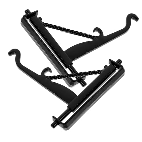 Toddmomy 2 Stück Mini-hakenhalter Pflanzenbügel Mikro Pflanzenhalter Dekorationen Klein Hängend Drinnen Miniatur-kleiderbügel Zum Basteln Miniaturbügel Black Legierung von Toddmomy