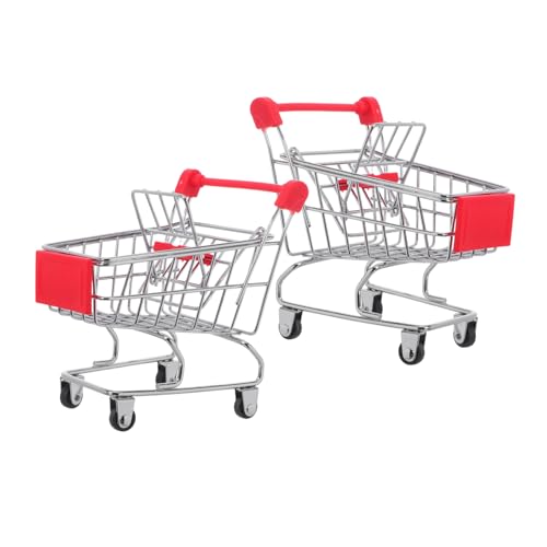 Toddmomy 2 Stück Miniatur Einkaufswagen Rot aus Robustem und Stabiler Kinderspielzeug Trolley Vielseitiger Aufbewahrungskorb für Schreibtisch Küche Büro und Puppenhaus Toddmomy 2 Stück Miniatur Einkaufswagen Rot aus Robustem und Stabiler Kinderspielzeug Trolley Vielseitiger Aufbewahrungskorb für Schreibtisch Küche Büro und Puppenhaus von Toddmomy