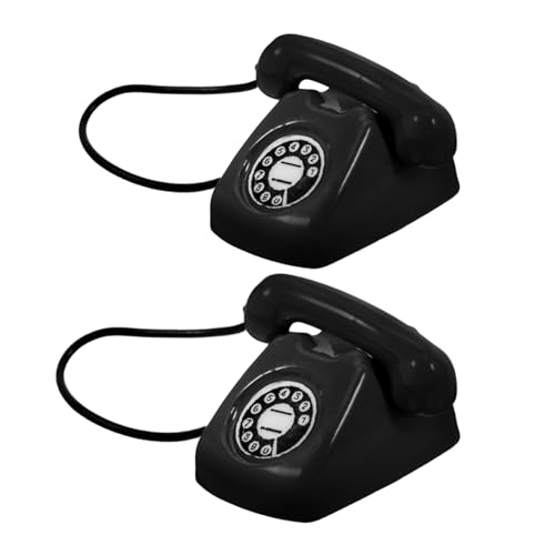Toddmomy 2 Stück Miniatur Retro Telefon Modell aus Eisenlegierung Realistische Puppenhaus Zubehör Vintage Telefon für Rollenspiele Sammler Mini Deko für Schlafzimmer und Bastelsets Toddmomy 2 Stück Miniatur Retro Telefon Modell aus Eisenlegierung Realistische Puppenhaus Zubehör Vintage Telefon für Rollenspiele Sammler Mini Deko für Schlafzimmer und Bastelsets von Toddmomy