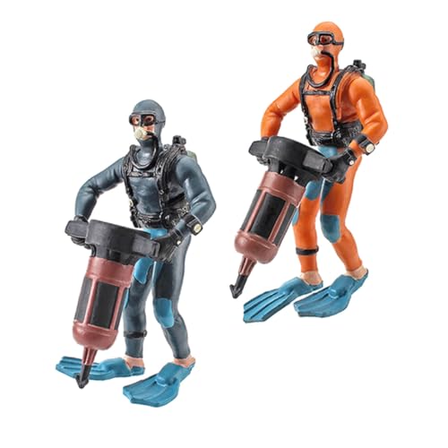 Toddmomy 2 Stück Miniatur Taucher Modell aus Robustem Kunststoff Kompakt und Leicht Aquarium Dekoration für Fischbecken Schwimmende Taucher Figuren zur Kreativen Aquariumszenerie und von Toddmomy