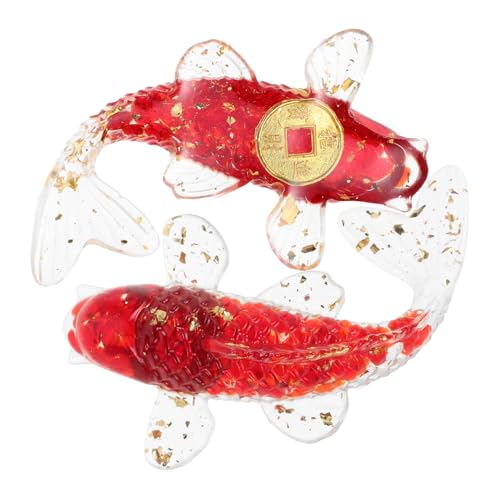 Toddmomy 2 Stück Miniatur-koi-Fisch-Dekorationen, Kristallfisch-Ornamente, Sammlerfiguren, Handgefertigte Fischfigur, Kleiner, Gartendekoration Toddmomy 2 Stück Miniatur-koi-Fisch-Dekorationen, Kristallfisch-Ornamente, Sammlerfiguren, Handgefertigte Fischfigur, Kleiner, Gartendekoration von Toddmomy