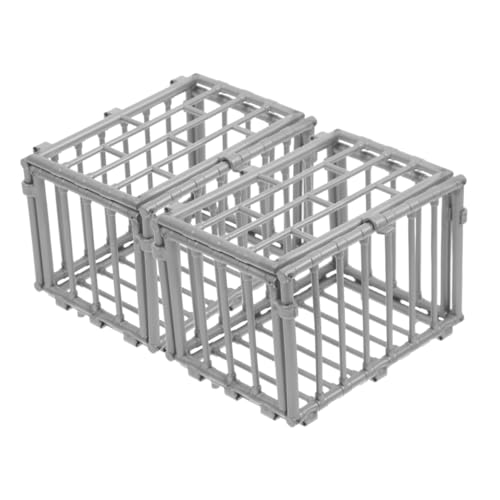 Toddmomy 2 Stück Miniaturkäfig Modell Teilig DIY Tierkäfig für Kreative Dekoration Strapazierfähigem für Kleine Figuren und Bastelprojekte von Toddmomy