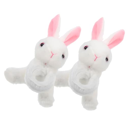 Toddmomy 2 Stück Plüsch Schnapparmband Kuscheliges Tiermotiv Armband Sanft Leicht Kindergeburtstag Partydeko Partyzubehör von Toddmomy